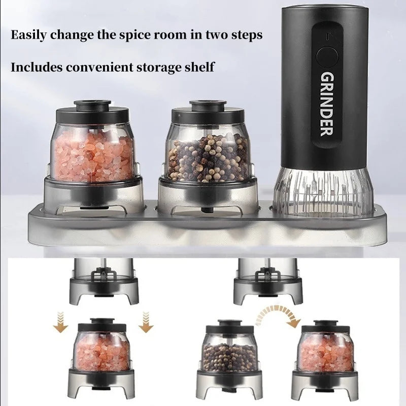 SpiceMaster Pro – USB Rechargeable Electric Salt & Pepper Grinder