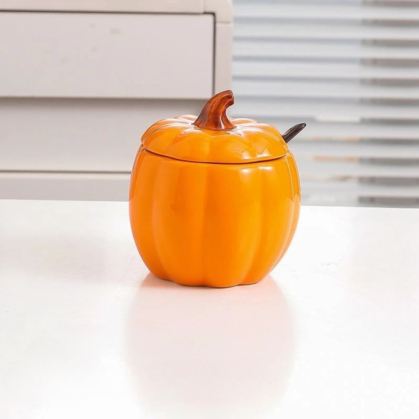 Pumpkin Charm Ceramic Soup & Spice Jar