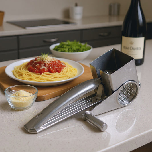 Stainless Steel Rotary Grater for Cheese, Vegetables and More