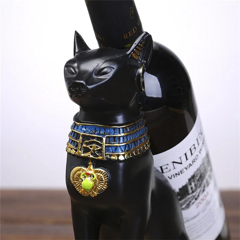 AnubiWine – Egyptian Anubis Wine Holder with Mystical Elegance