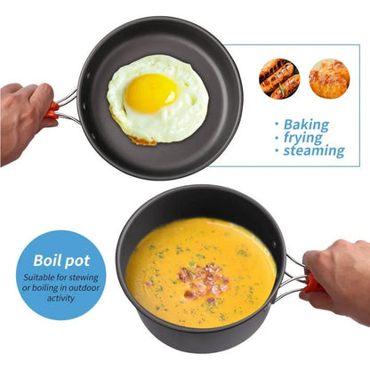 2-3 Person Camping Cook Set – Non-Stick & Portable