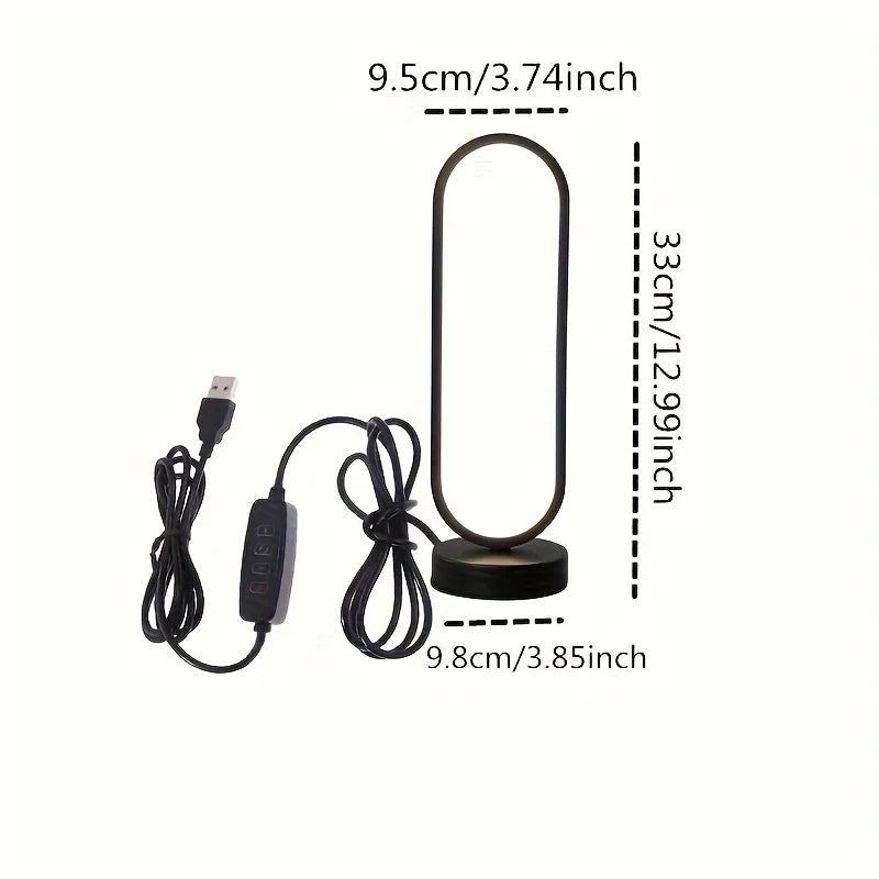 Modern LED Bedside Lamp with Adjustable Light Temperature