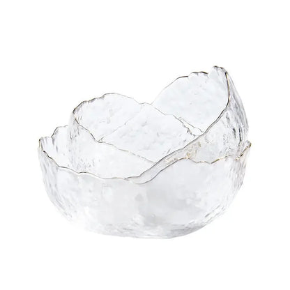 CrystalBloom Gradient Glass Bowl – Elegant Multi-Use Serveware