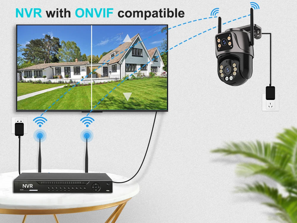 4K Dual-Lens PTZ Security Camera – 8MP HD, AI Tracking & 360° Coverage