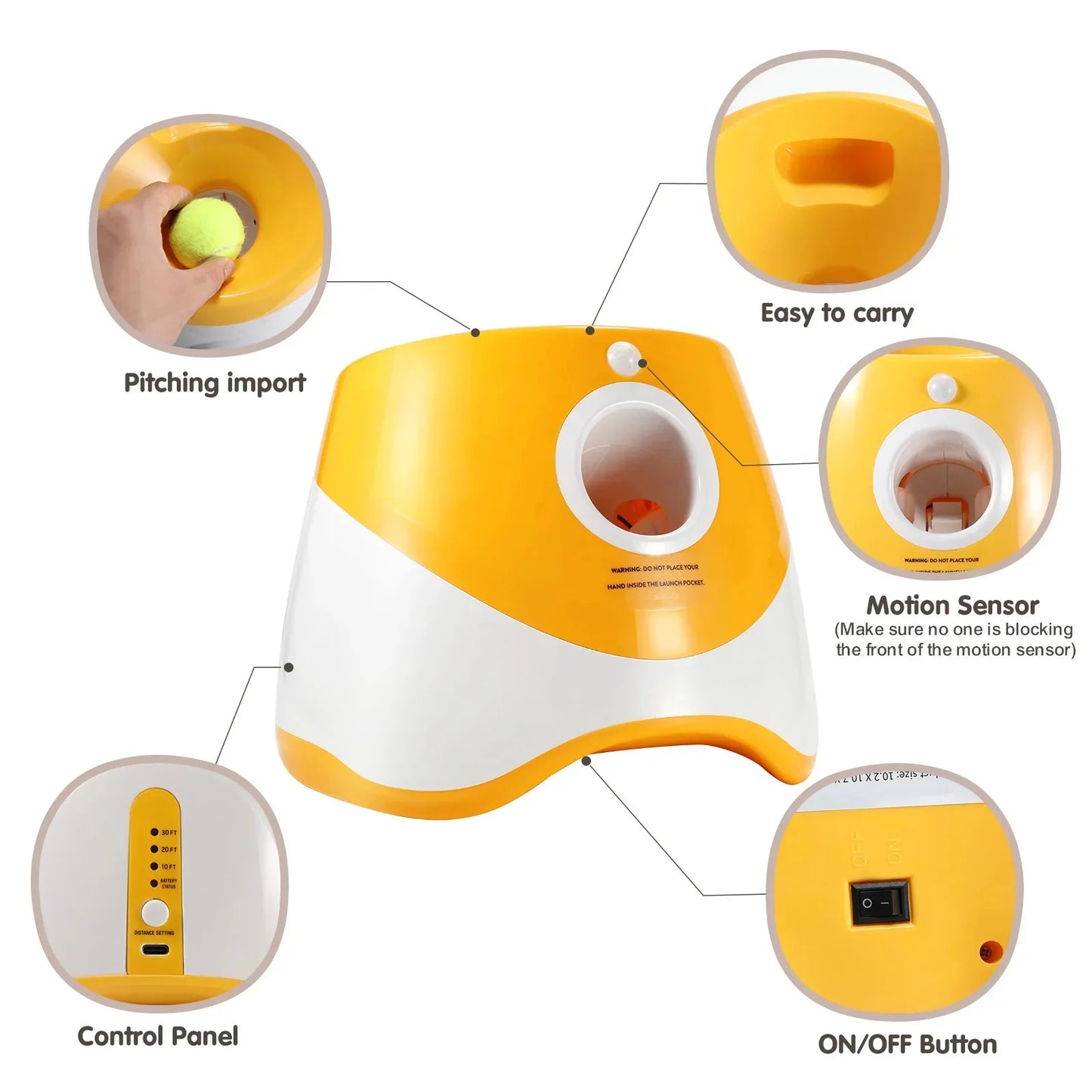 Automatic Interactive Ball Launcher Pet Toy