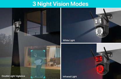 4K Dual-Lens PTZ Security Camera – 8MP HD, AI Tracking & 360° Coverage
