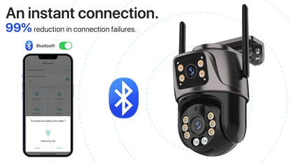4K Dual-Lens PTZ Security Camera – 8MP HD, AI Tracking & 360° Coverage