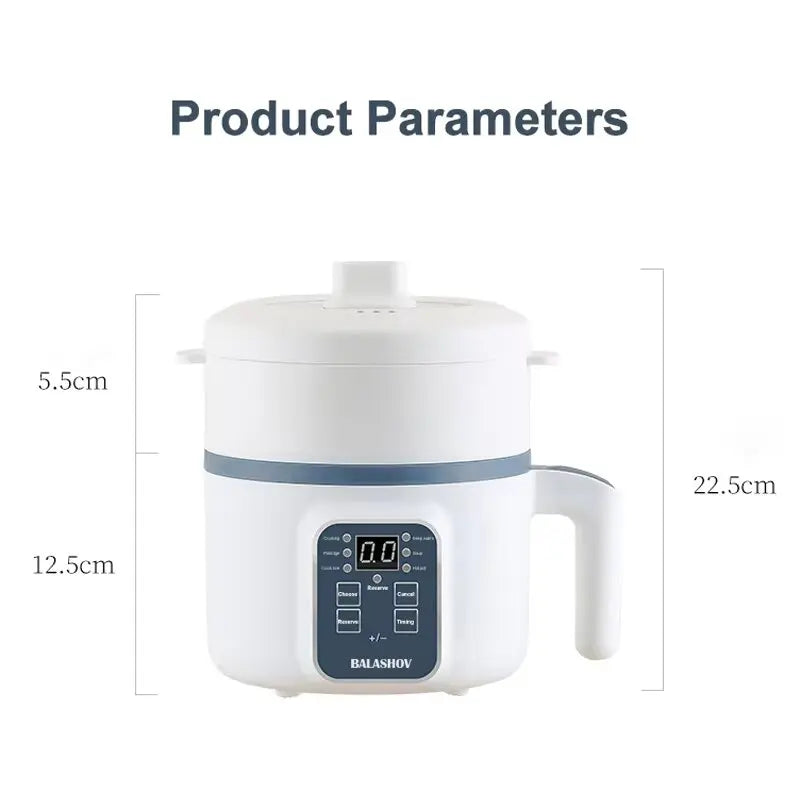 2-in-1 Electric Rice Cooker & Eco-Friendly Steamer