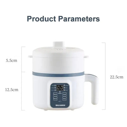 2-in-1 Electric Rice Cooker & Eco-Friendly Steamer