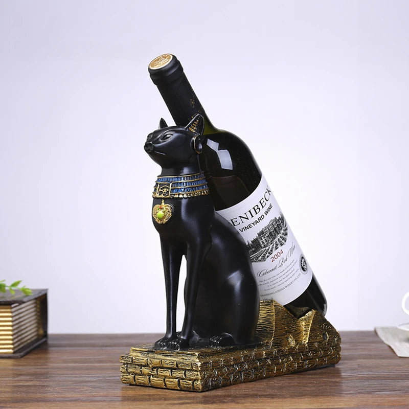 AnubiWine – Egyptian Anubis Wine Holder with Mystical Elegance