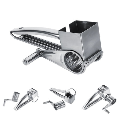 Stainless Steel Rotary Grater for Cheese, Vegetables and More