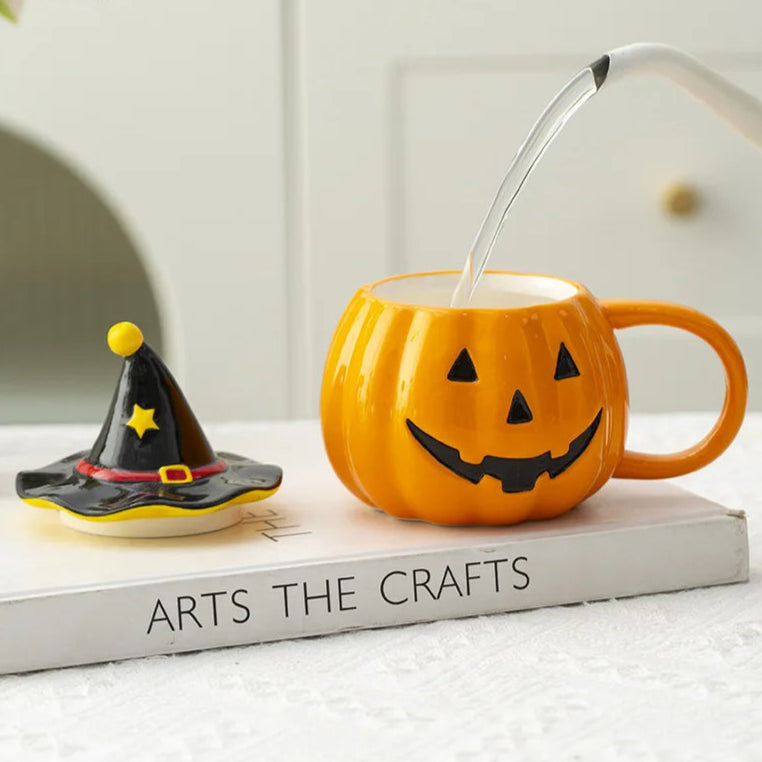 Pumpkin-Shaped Porcelain Mug
