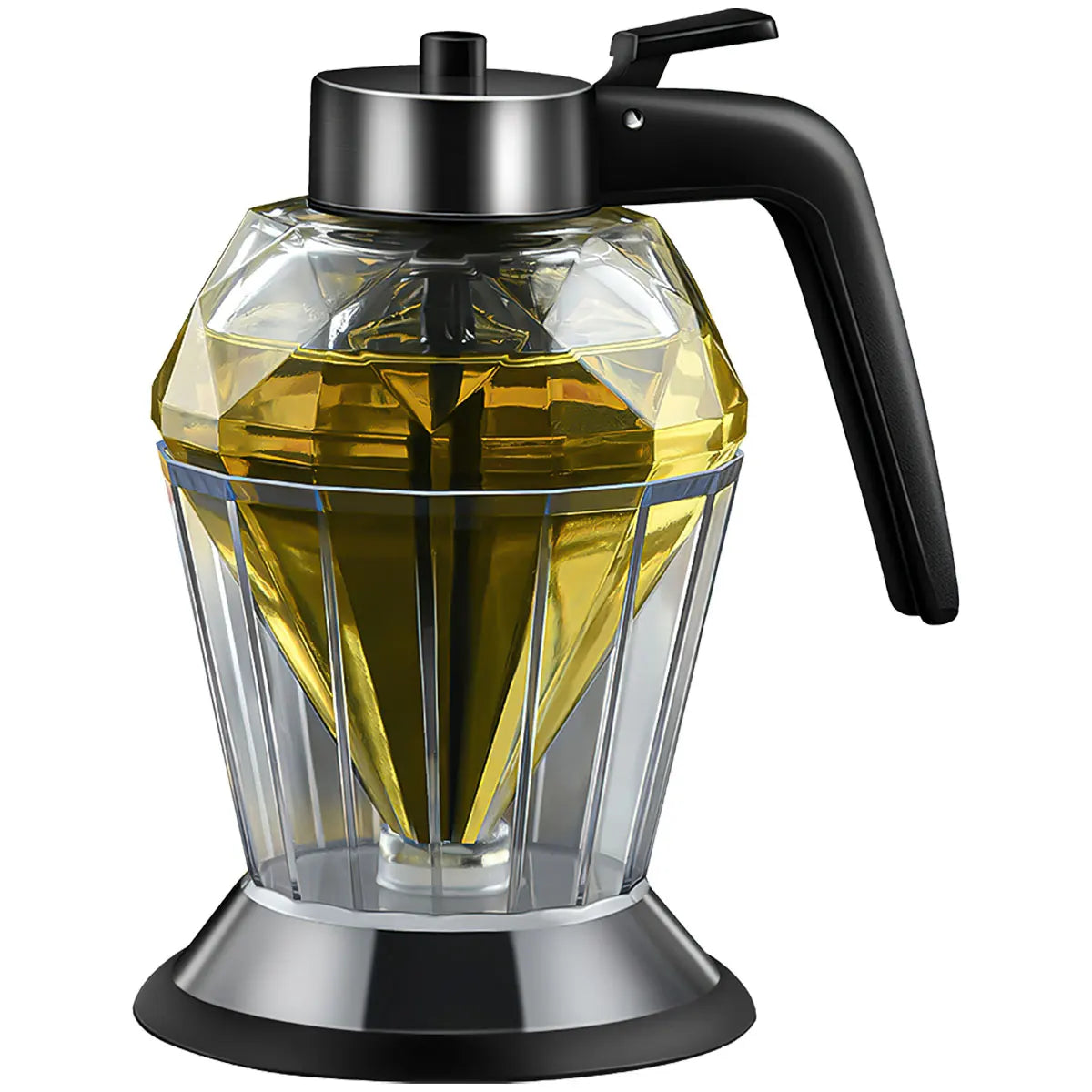 CrystalFlow – Diamond Glass Honey & Oil Dispenser with Stand (200ml)