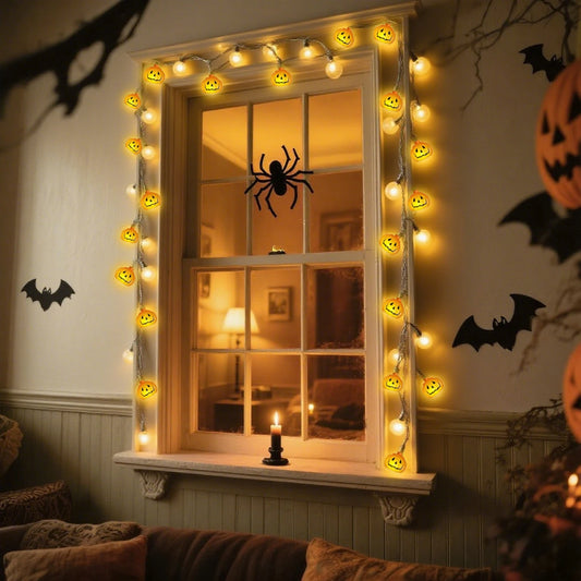 Pumpkin Glow Fairy Lights – Halloween LED Decoration