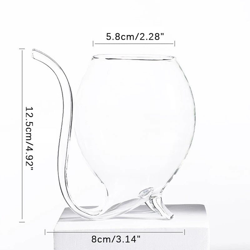 Creative Suction Tube Wine Glass – 300ml Heat-Resistant Borosilicate Glass