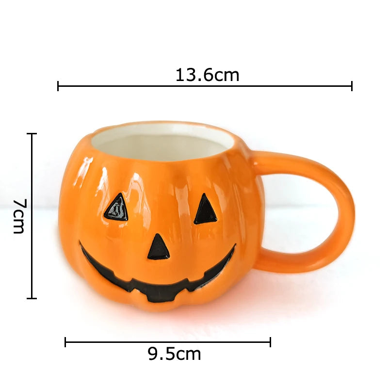 Pumpkin-Shaped Porcelain Mug