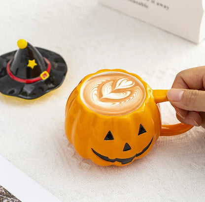 Pumpkin-Shaped Porcelain Mug
