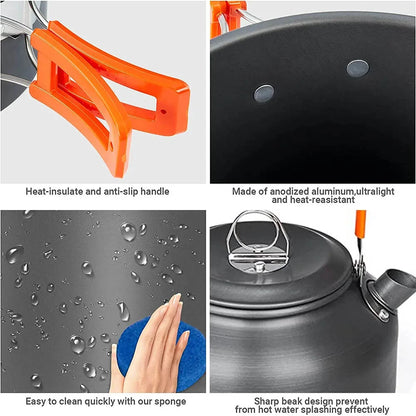 2-3 Person Camping Cook Set – Non-Stick & Portable