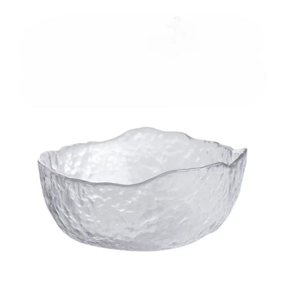 CrystalBloom Gradient Glass Bowl – Elegant Multi-Use Serveware