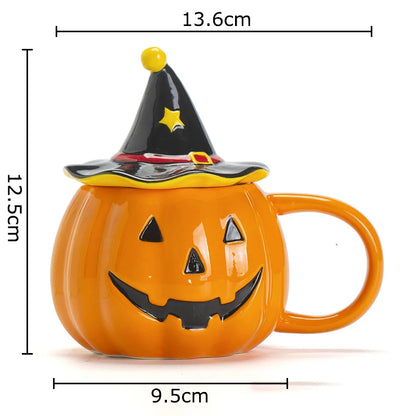 Pumpkin-Shaped Porcelain Mug