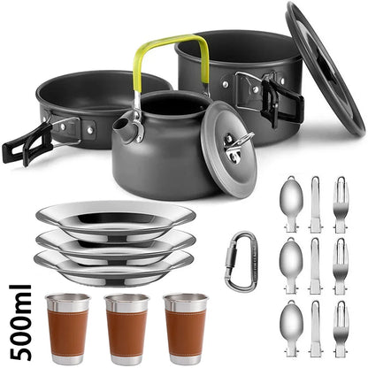 2-3 Person Camping Cook Set – Non-Stick & Portable