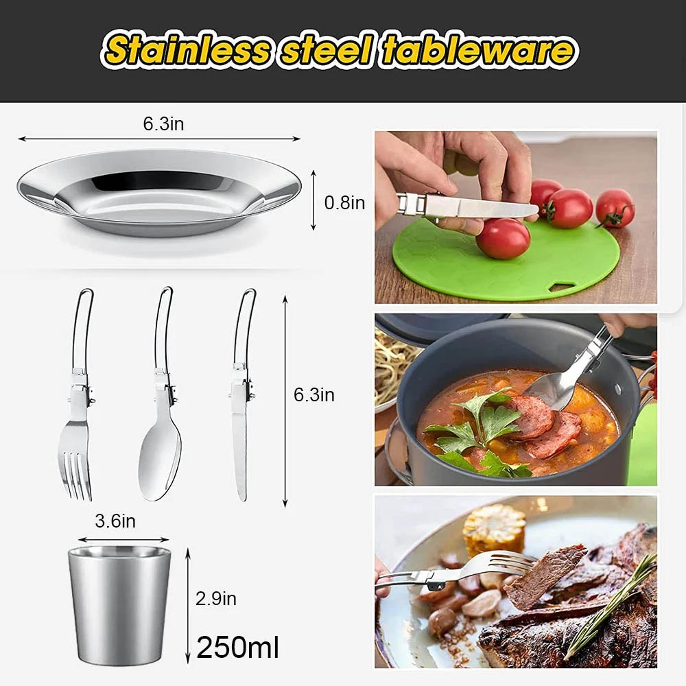 2-3 Person Camping Cook Set – Non-Stick & Portable