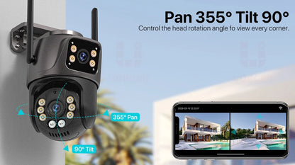 4K Dual-Lens PTZ Security Camera – 8MP HD, AI Tracking & 360° Coverage