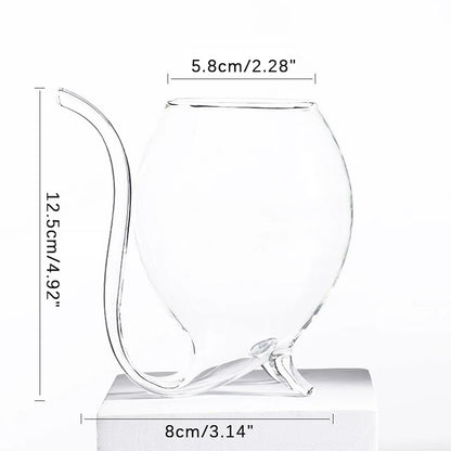 Creative Suction Tube Wine Glass – 300ml Heat-Resistant Borosilicate Glass