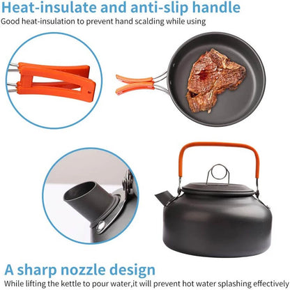 2-3 Person Camping Cook Set – Non-Stick & Portable