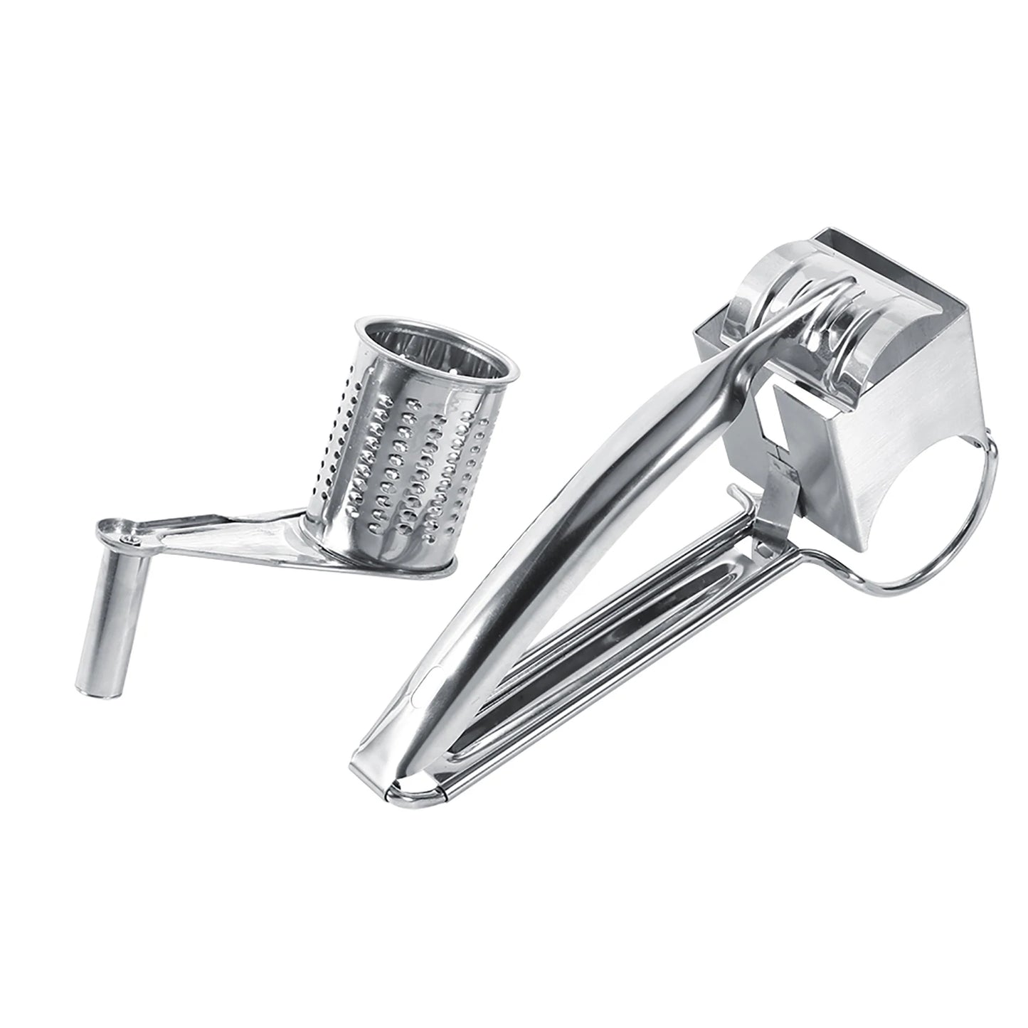 Stainless Steel Rotary Grater for Cheese, Vegetables and More