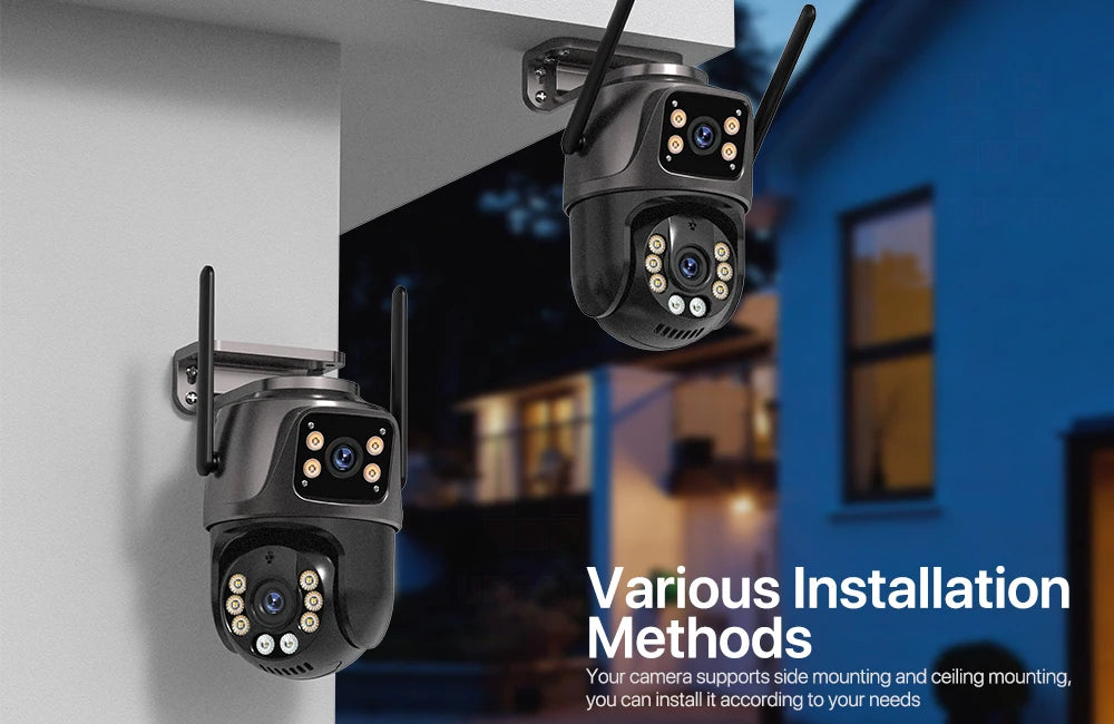 4K Dual-Lens PTZ Security Camera – 8MP HD, AI Tracking & 360° Coverage