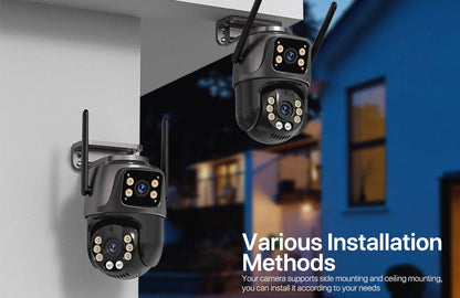 4K Dual-Lens PTZ Security Camera – 8MP HD, AI Tracking & 360° Coverage