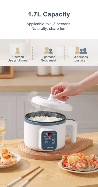 2-in-1 Electric Rice Cooker & Eco-Friendly Steamer