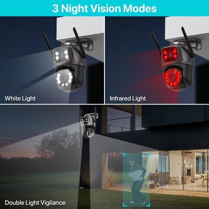 4K Dual-Lens PTZ Security Camera – 8MP HD, AI Tracking & 360° Coverage