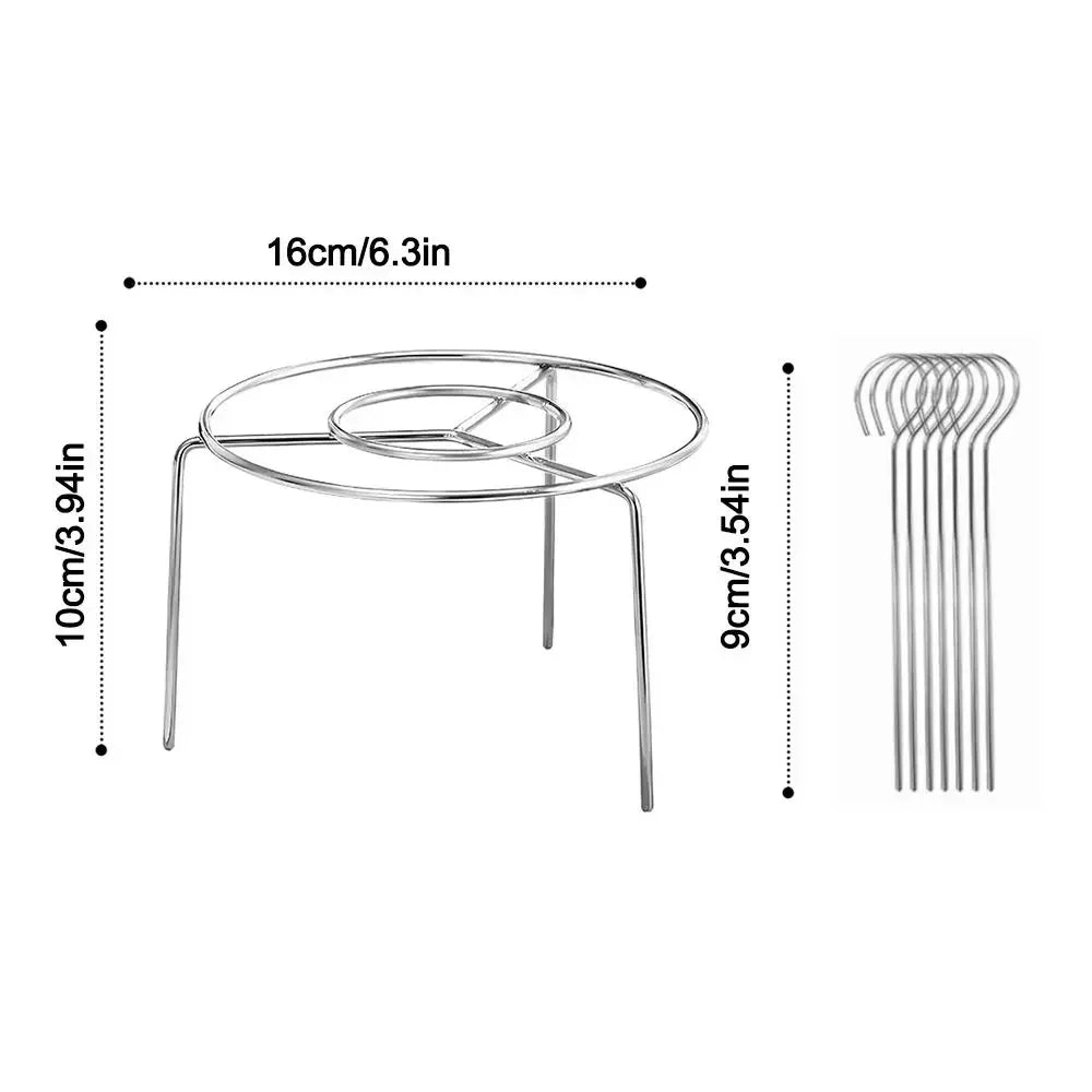 GrillMaster – Stainless Steel Skewer Rack for BBQ & Air Fryer Grilling