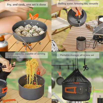 2-3 Person Camping Cook Set – Non-Stick & Portable