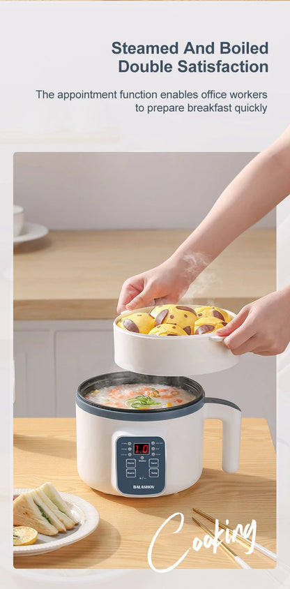 2-in-1 Electric Rice Cooker & Eco-Friendly Steamer