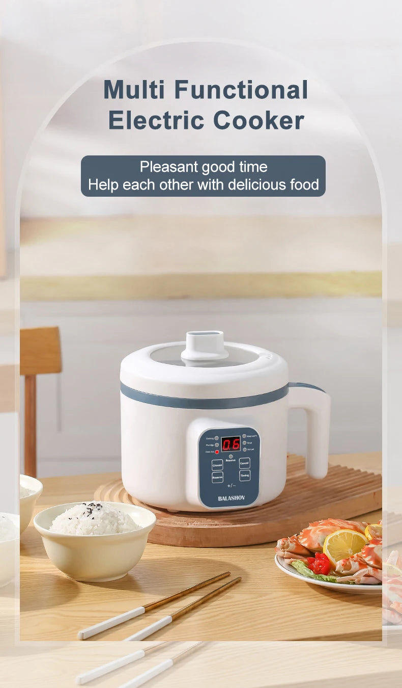 2-in-1 Electric Rice Cooker & Eco-Friendly Steamer