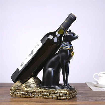 AnubiWine – Egyptian Anubis Wine Holder with Mystical Elegance